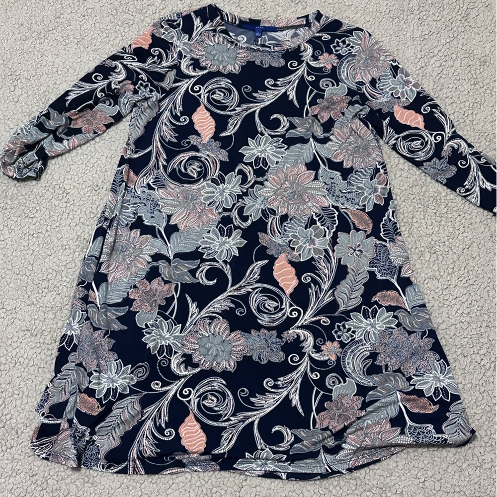 Apt. 9 Kids Dress - Navy, Pink, and Gray Floral